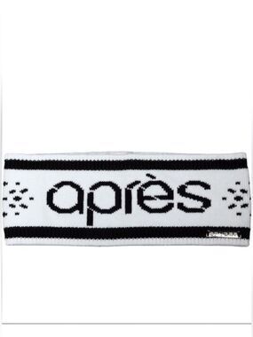 SPYDER OS Unisex White Black Cotton Blend Knit Après Headband